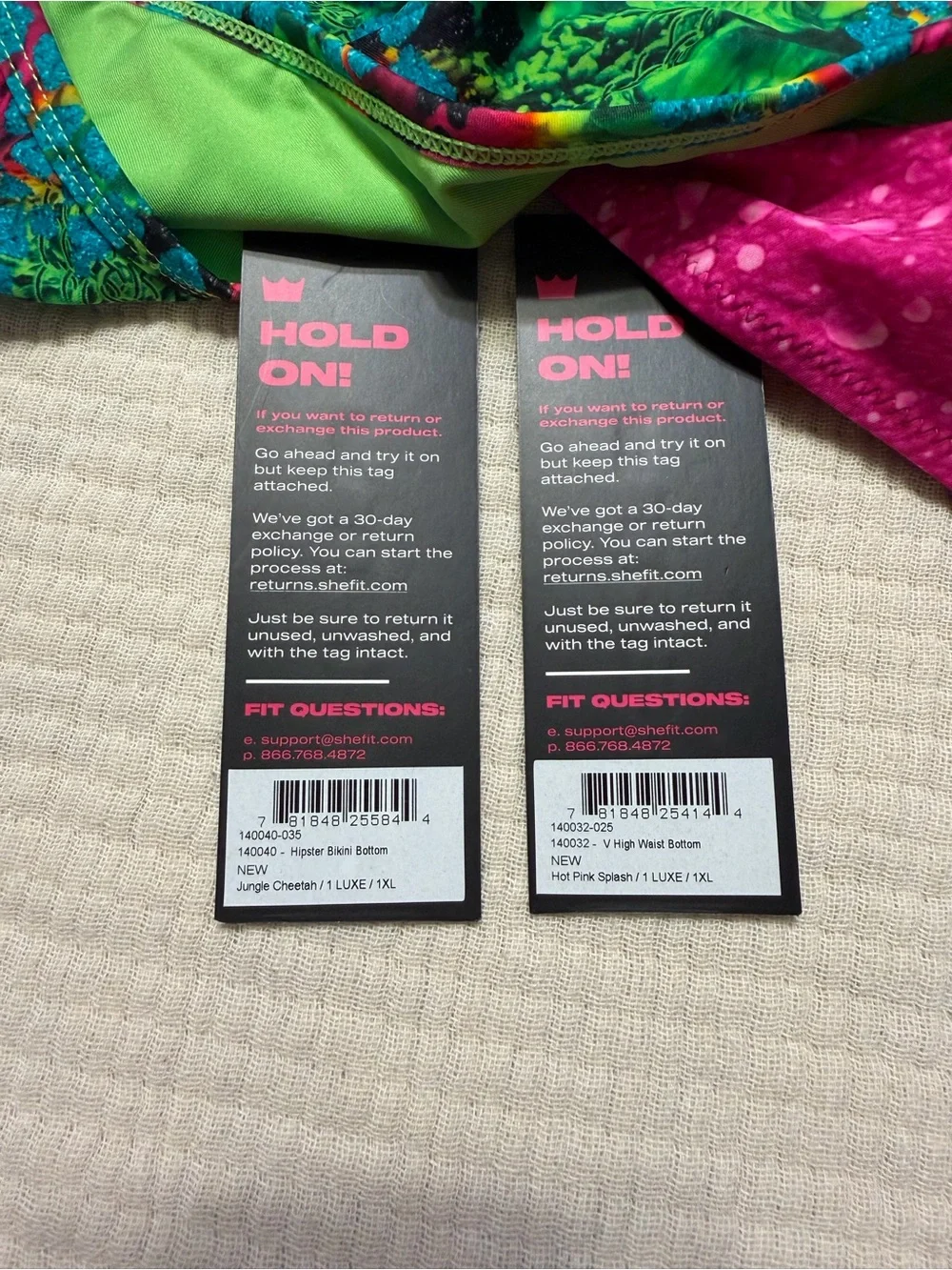2 pack shefit bikini bottoms hipster and high waist pink and jungle cheetah